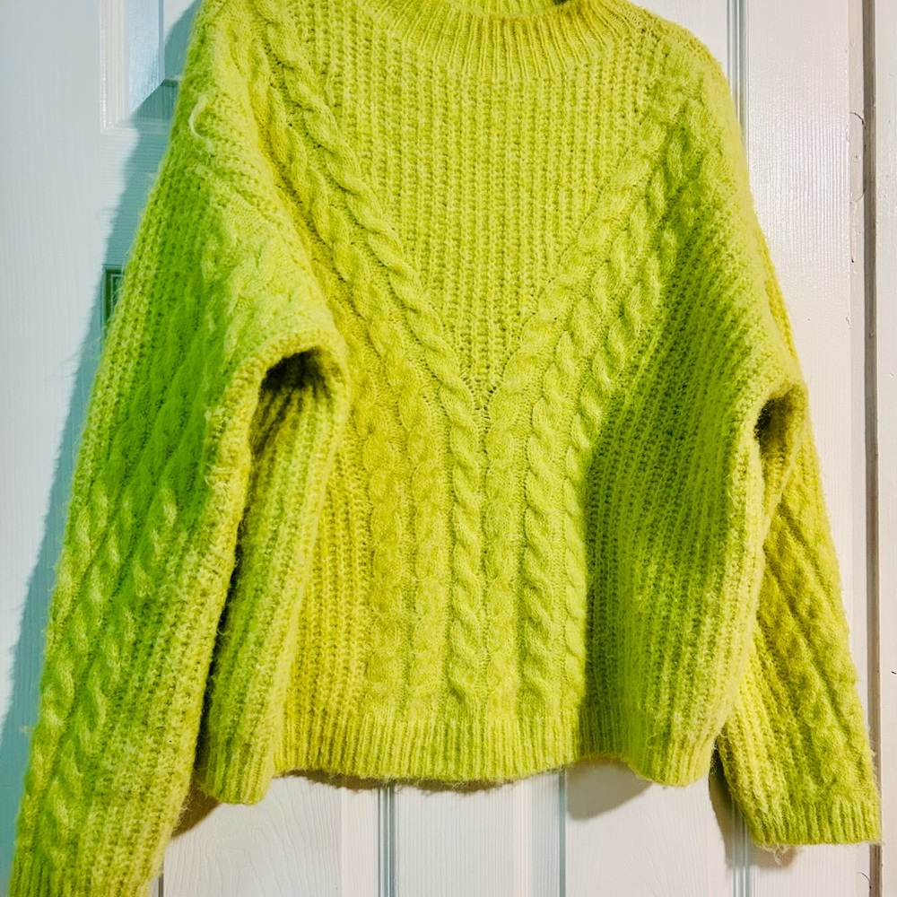 Universal Thread Lime Green Cowl Neck Sweater